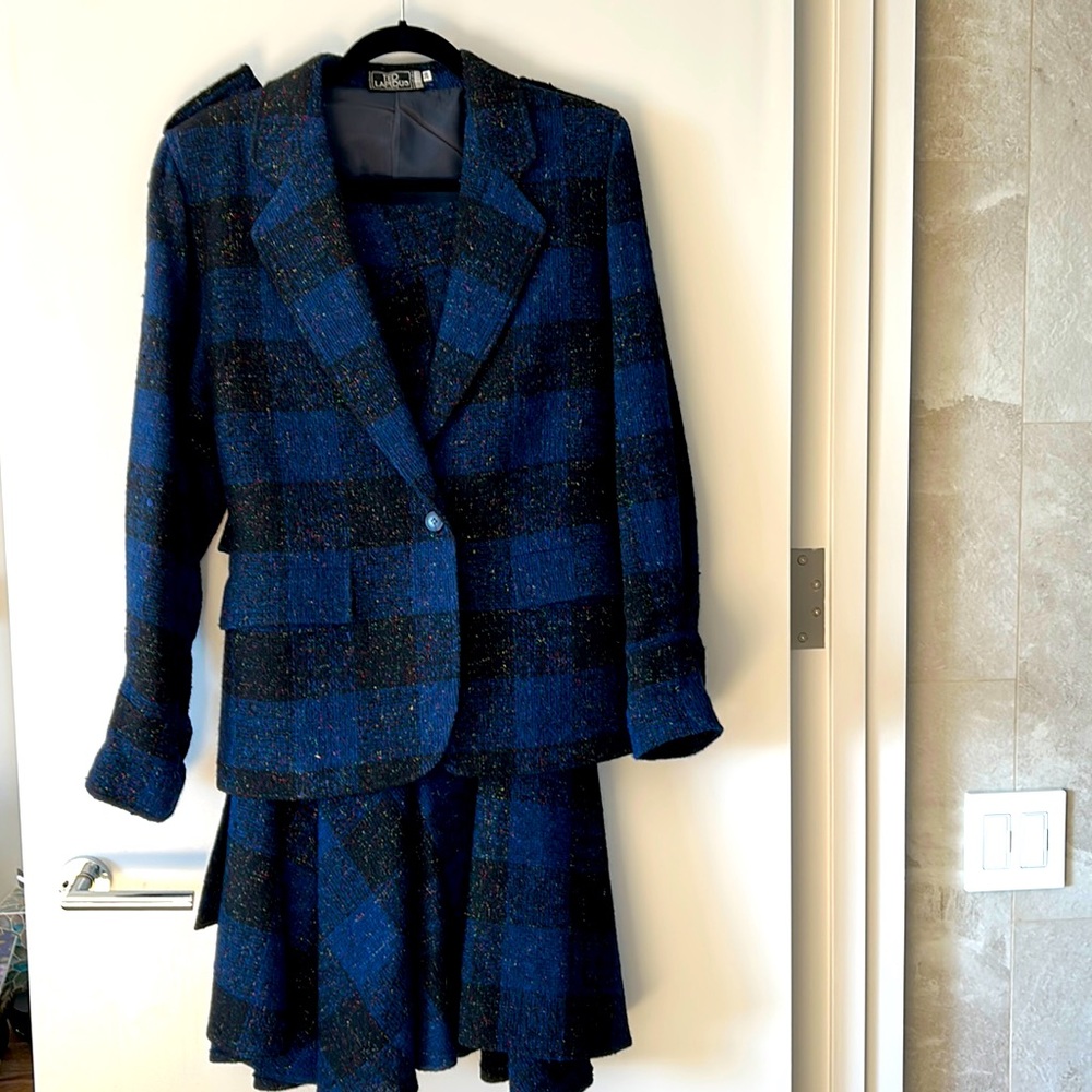 Ted Lapidus Diffusion 2 piece skirt suit. Purchased in Paris 1985.